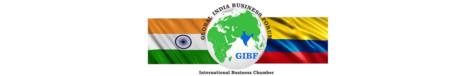 India  Colombia Business and Cultural Council and GIBF logo 